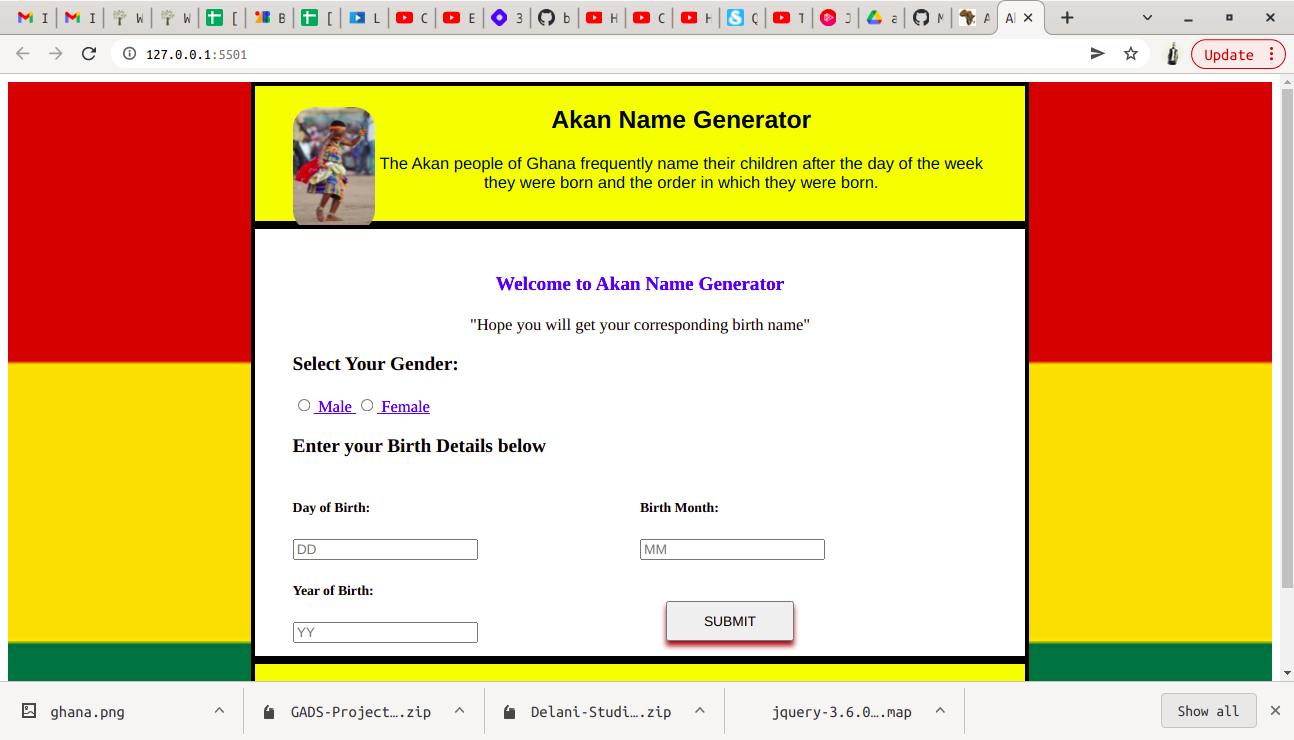 Akan Name Generator